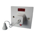 45A double pole ceiling pull switch/neon
