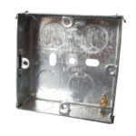 Galvanised metal box - single 16mm