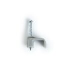 (1 = PK 100) CABLE CLIP 2.5mm Flat Twin & Earth White