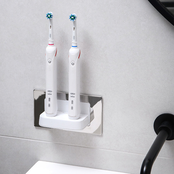 Product image for SKU 52630017 Proofvision In-Wall Twin Electric T/Brush Chrger c/w B/Brass Plate - Image 1
