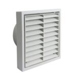 100mm multi fit outlet/louvre grille -white