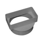 short adaptor round to rect white 110 x 54mm