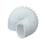 PVC white flexi round hose 4" dia x  1m