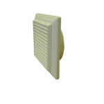 Round louvre grille & flyscrn white 6"