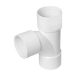 WS23 F-P ABS solvent swept tee 40mm white