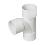 F-P ABS solvent swept tee 50mm white