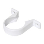 F/plast ABS pipeclip 40mm white