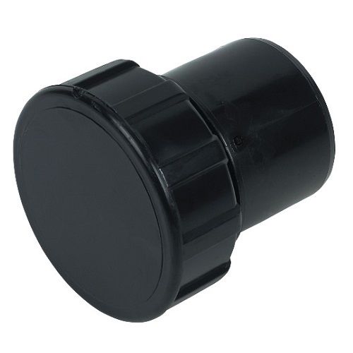 60011440-1.jpg Floplast WS32B ABS Solvent Access Plug 50mm Black - Image 1