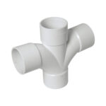 F-P ABS solv 92.5' cross tee 40mm white