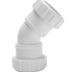 UNI white comp waste - 45 elbow 40mm