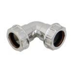 F-P comp waste 90' bend 32mm chrome
