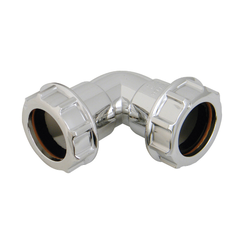 60042036-1.jpg F-P comp waste 90' bend 40mm chrome - Image 1