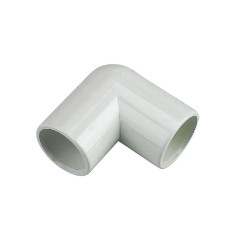 60051111-1.jpg Floplast WHITE O/F 90 deg. BEND 21.5mm - Image 1