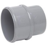 POLYPIPE Round 68mm Grey Standard Downpipe Connector  RR125