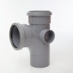 POLYPIPE Soil 110mm Grey Single Branch 92.5 Deg 2 Boss  ST401