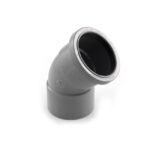 POLYPIPE Soil 82mm Grey Double Socket Offset Bend 135 Deg  SB303