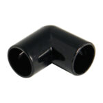 F-P overflow 90 deg bend 21.5mm black