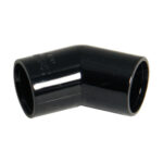 F-P overflow 135 deg bend 21.5mm black
