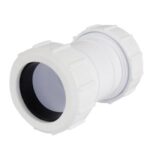 PrimaPlumb 50mm Straight Coupling White