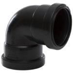 PrimaPlumb 50mm 90 Deg Knucke Bends Black