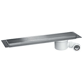 Product image for SKU 61010202 McAlpine 1000mm Shower Channel Drain - Square Grid Pattern - Image 1