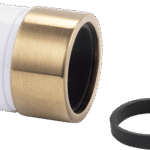McAlpine Strt Connector ABS to Matt Black Brass