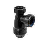 McAlpine Black 1.25" Shallow Bottle Trap For Use With Basins