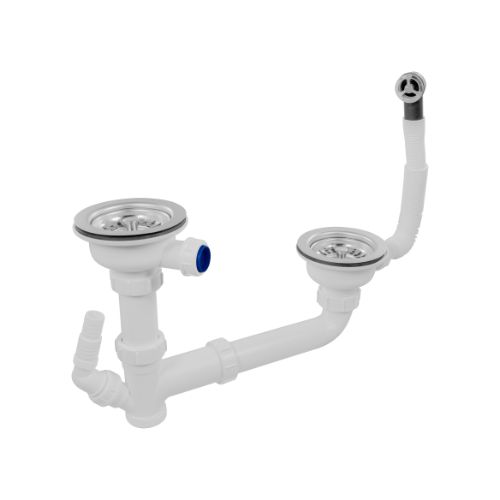 61020068-1.jpg McAlpine Sink Kit With 2 Basket Strainer Wastes(No Trap) - Image 1