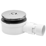 McAlpine 90mm Shower Trap-M Black Grid