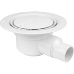 McAlpine 50mm Seal Shower Gully Contour White - No Screws