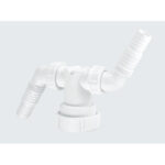 McALPINE twin connector for s/pipe V33WM