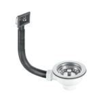 McALPINE 1.1/2" Basket Strainer Waste + Rect O/Flow Grid