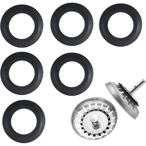 Product image for SKU 61020490 McAlpine 1 3/4" CP Plastic Sink Plug With Handle & Rubber Seal - Image 1
