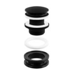 McAlpine 1.25" x 60mm CP Brass  Basin Waste - Sq Spring Mushroom Plug