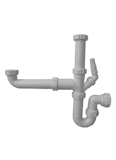 61020900-1.jpg McALPINE bowl&half sink kit single SK1 - Image 1