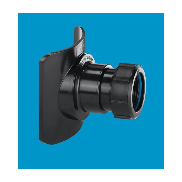 Product image for SKU 61020909 McAlpine 42/110mm x2" Pipe Mechanical Soil Pipe Boss Connector(Black) - Image 1