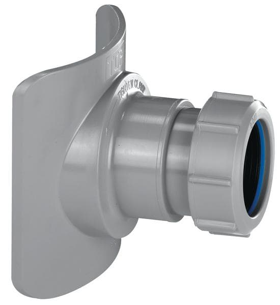 Product image for SKU 61020910 McAlpine 4"/110mm x 2" Pipe Mechanical Soil Pipe Boss Connector(Grey) - Image 1
