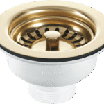 McAlpine 1 1/2" Basket Strainer Waste - Stemball Plug (Gold)