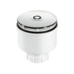 McAlpine 90mm Vertical Shower Trap 50mm Water Seal CP Plastic Dome