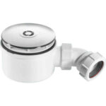 McAlpine 90mm Shower Trap 25mm Water Seal CP Brass Slotted Grate 53mm