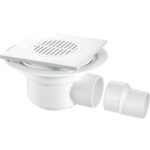 McAlpine 50mm Seal Gully White ABS Cover 2" Horiz Outlet