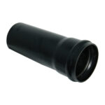 Floplast Single Socket 110mm Soil Pipe 4 metre Black