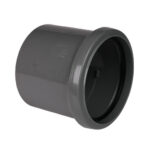 FLOPLAST 110mm soil single socket anthracite