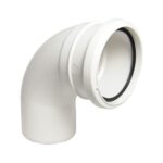 F-P 110mm soil 92.5' skt/spig bend white