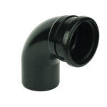 Floplast 110mm 92.5 deg bend black SP161