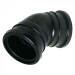 F-P 110mm soil 135' dbl/skt bend anthracite