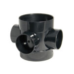 F-P 110mm soil short boss pipe black
