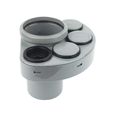 62023733-1.jpg F-P 110mm soil manifold - one boss grey - Image 1