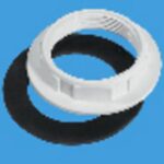 McA White Plastic Backnut With Rubber Washer BN1