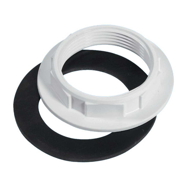 Product image for SKU 62024006 McA White Plastic Backnut With Rubber Washer BN3 - Image 1
